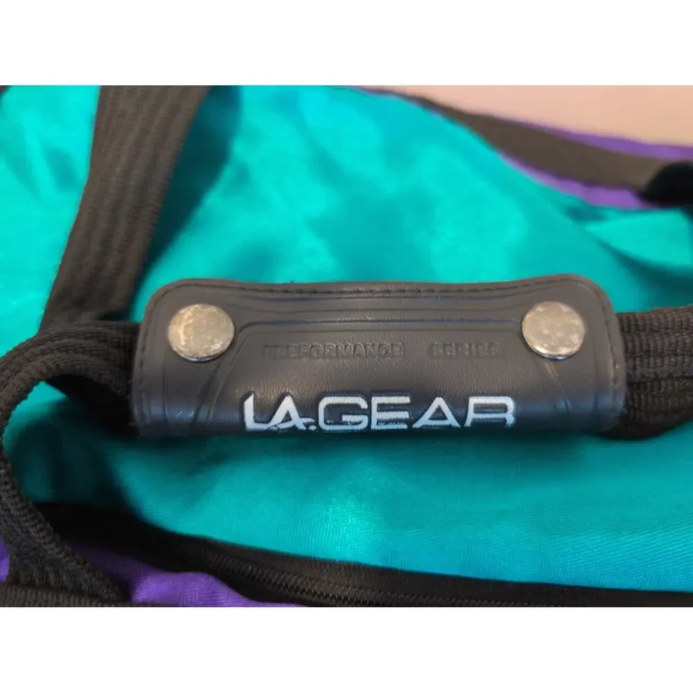 LA GEAR Vintage 80s 90s Retro Neon Gym Duffel Travel Bag
